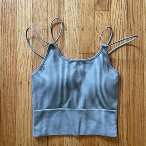 Halara Double Straps V-Back Cropped Yoga Tank Top, XS